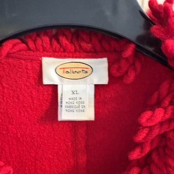 Talbots Red Boiled Wool Blazer - size XL - Picture 2 of 5